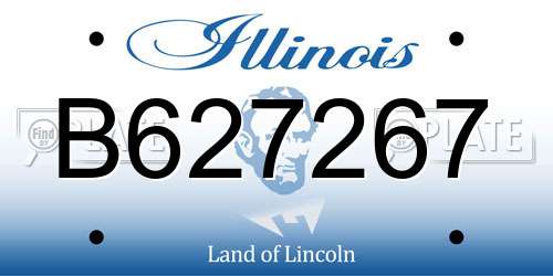 B627267 Illinois License Plate