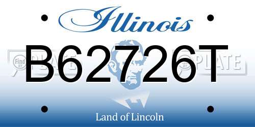 B62726T Illinois License Plate