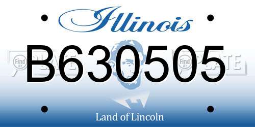B630505 Illinois License Plate