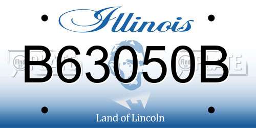 B63050B Illinois License Plate