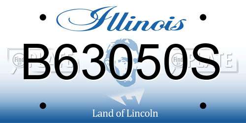 B63050S Illinois License Plate
