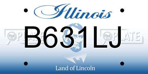 B631LJ Illinois License Plate