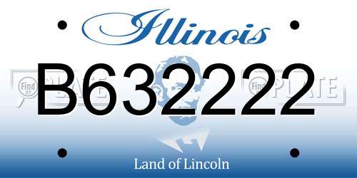 B632222 Illinois License Plate