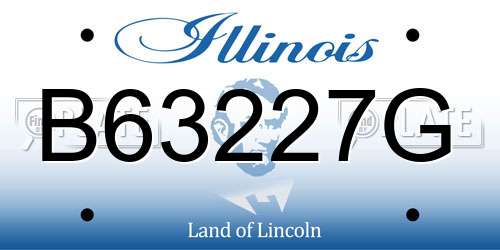 B63227G Illinois License Plate