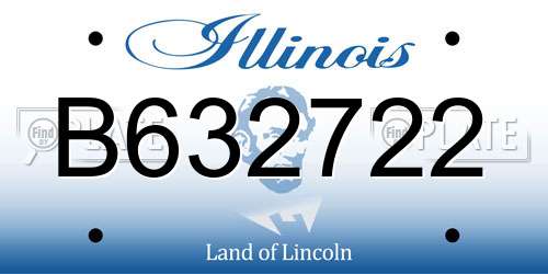 B632722 Illinois License Plate