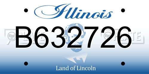 B632726 Illinois License Plate