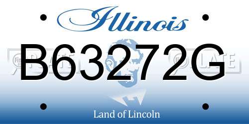 B63272G Illinois License Plate