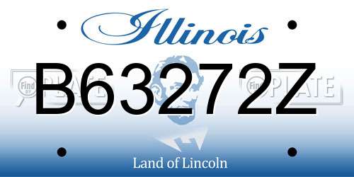 B63272Z Illinois License Plate