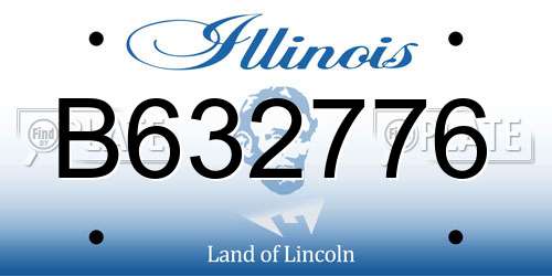 B632776 Illinois License Plate