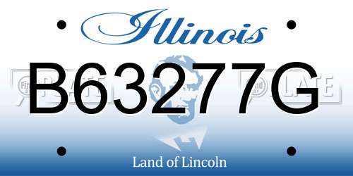 B63277G Illinois License Plate