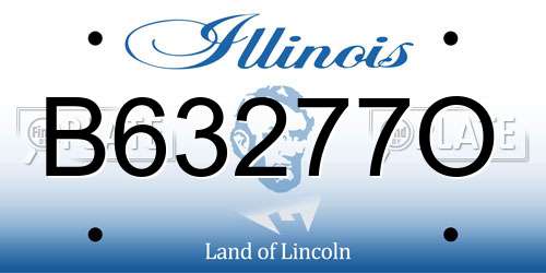 B63277O Illinois License Plate
