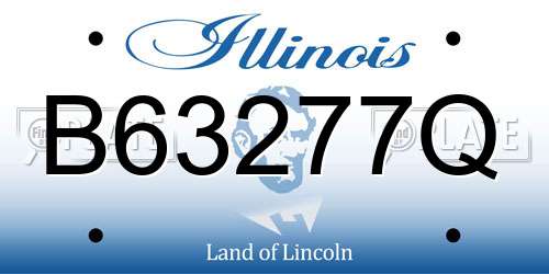 B63277Q Illinois License Plate
