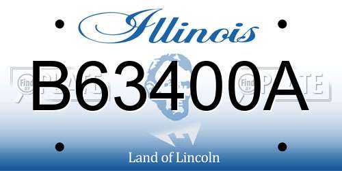B63400A Illinois License Plate