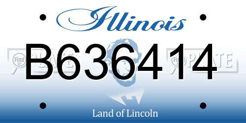B636414 Illinois License Plate