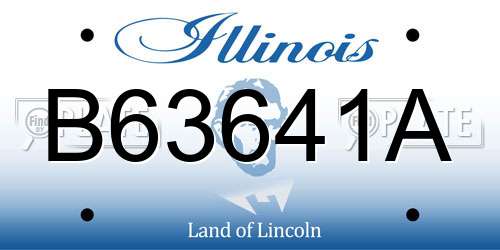 B63641A Illinois License Plate
