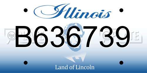 B636739 Illinois License Plate