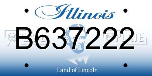 B637222 Illinois License Plate