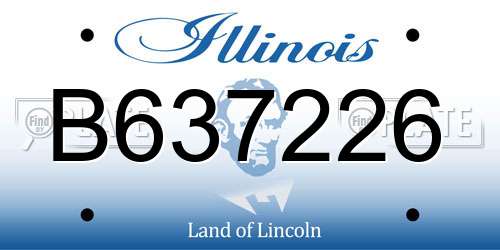 B637226 Illinois License Plate