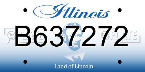 B637272 Illinois License Plate