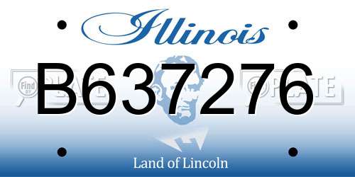 B637276 Illinois License Plate