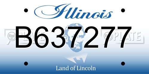 B637277 Illinois License Plate