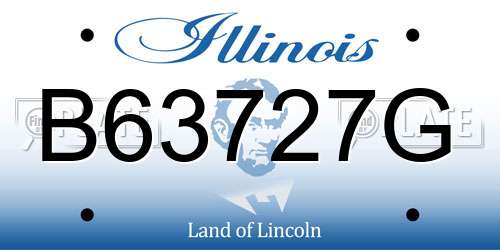 B63727G Illinois License Plate