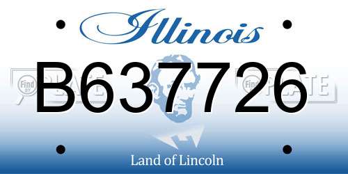 B637726 Illinois License Plate