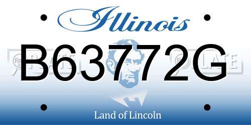 B63772G Illinois License Plate