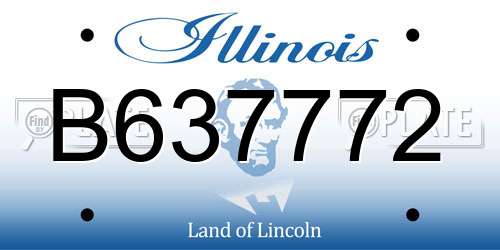 B637772 Illinois License Plate