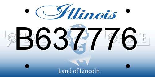 B637776 Illinois License Plate