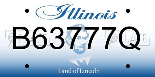 B63777Q Illinois License Plate