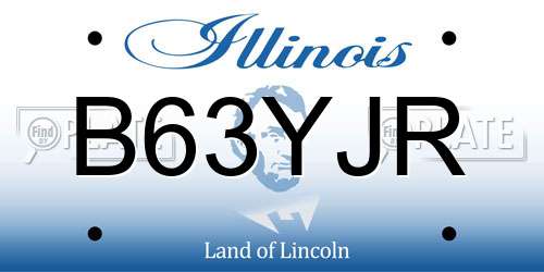 B63YJR Illinois License Plate