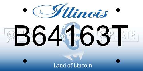 B64163T Illinois License Plate