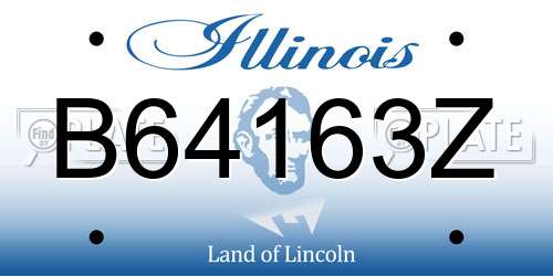 B64163Z Illinois License Plate