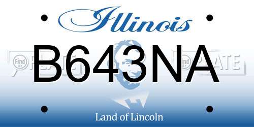 B643NA Illinois License Plate