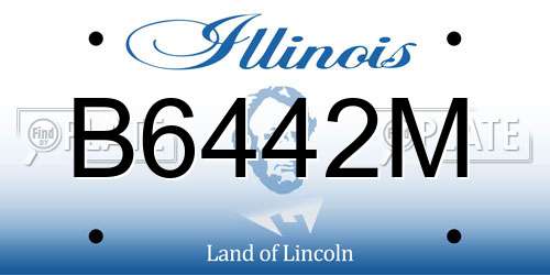 B6442M Illinois License Plate