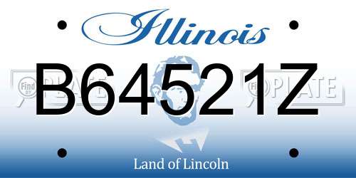 B64521Z Illinois License Plate