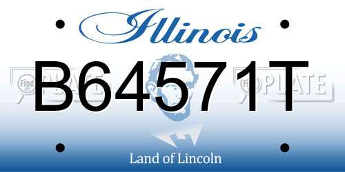 B64571T Illinois License Plate