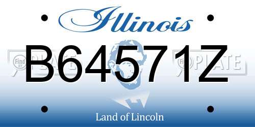 B64571Z Illinois License Plate