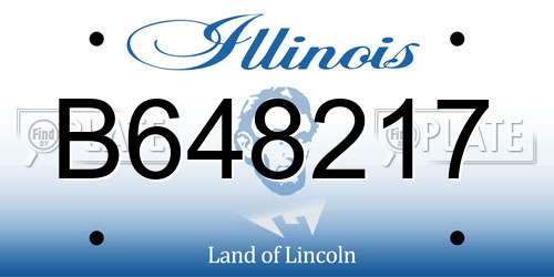 B648217 Illinois License Plate
