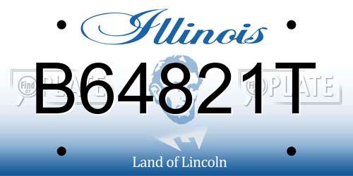 B64821T Illinois License Plate