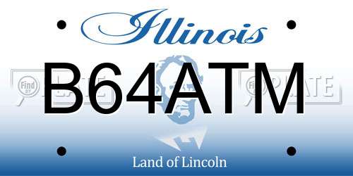 B64ATM Illinois License Plate