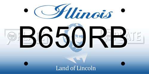 B650RB Illinois License Plate