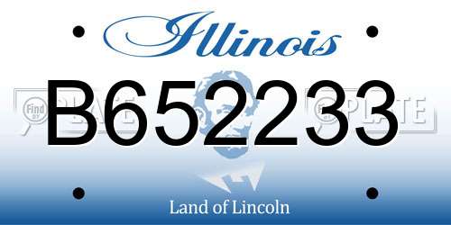 B652233 Illinois License Plate