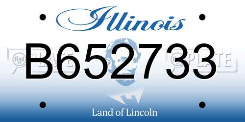 B652733 Illinois License Plate