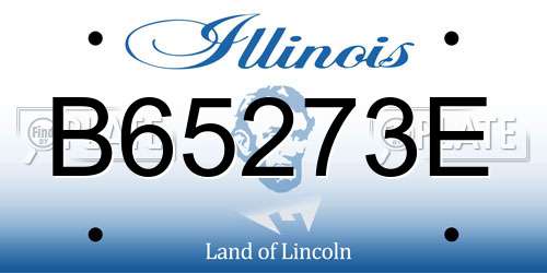 B65273E Illinois License Plate