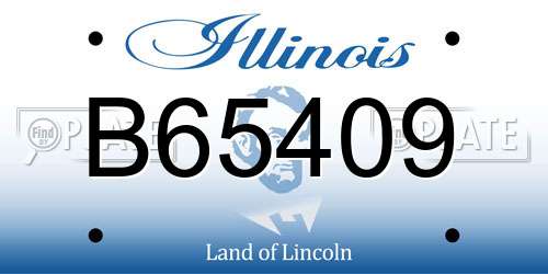 B65409 Illinois License Plate