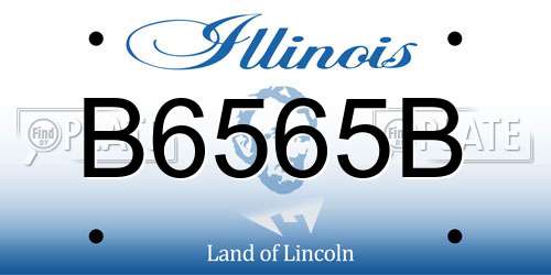 B6565B Illinois License Plate