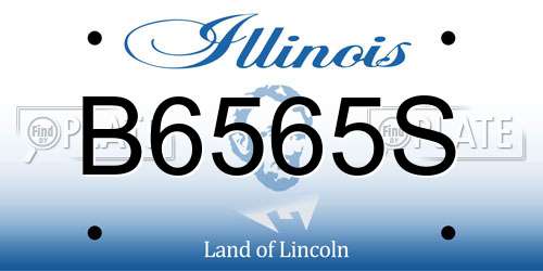 B6565S Illinois License Plate