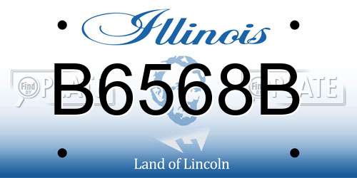 B6568B Illinois License Plate